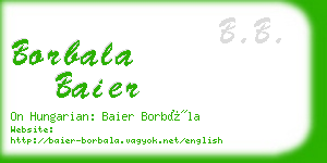 borbala baier business card
